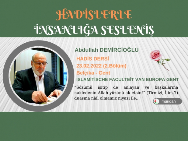 Abdullah Demirciolu - Hadis Dersi 23.02.2022 (2.Blm)