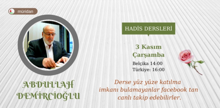 Hadis Derslerimiz Başlıyor