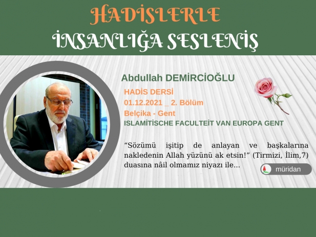 Abdullah Demircioğlu - Hadis Dersi 01.12.2021 (2.Bölüm)