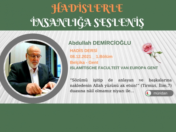 Abdullah Demircioğlu - Hadis Dersi 08.12.2021 (1.Bölüm)