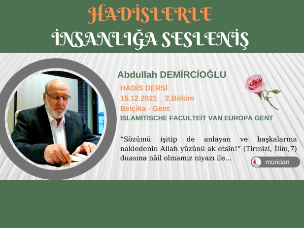 Abdullah Demircioğlu - Hadis Dersi 15.12.2021 (2.Bölüm)