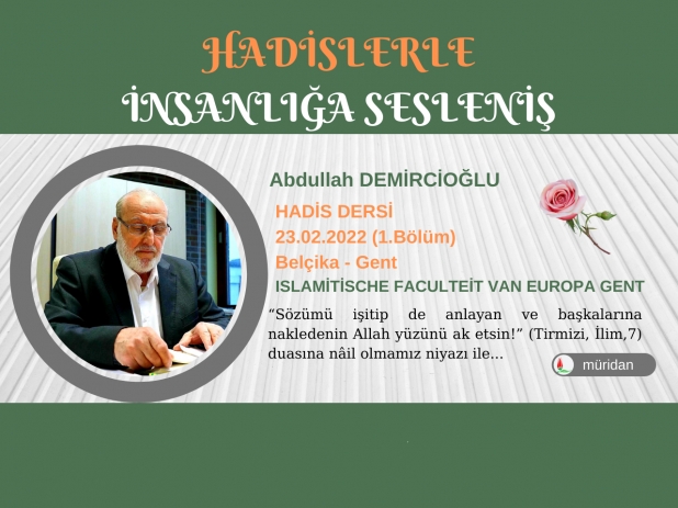 Abdullah Demircioğlu - Hadis Dersi 23.02.2022 (1.Bölüm)